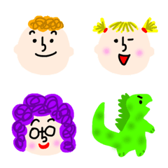 Colorful,pop,boy,girl,animal,emoji2.