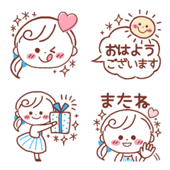 simple cute girl emoji 