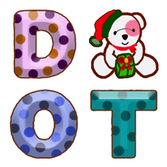 Balloon Polka Dot Chic Style Emoji A-Z