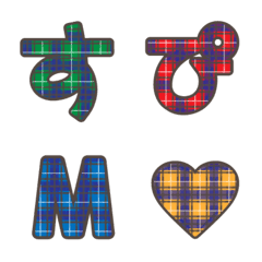 pretty plaid emoji 