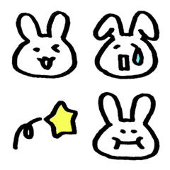 Expressive Emoji of rabbit