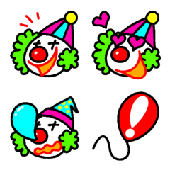 Funny clown and balloon