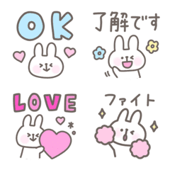 Rough handwritten white rabbit emoji3