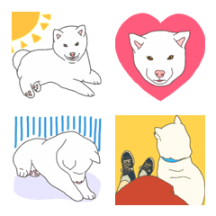 EMOJI of the Japanese white dog CUB