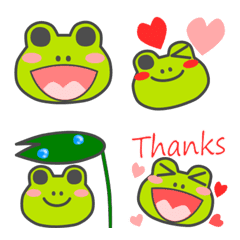 Let\'s use it! Cute frog EMOJI – LINE Emoji | LINE STORE