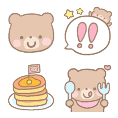 Fluffy cute bear emoji