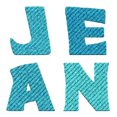 Blue Jean A-Z Emoji 