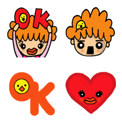 Emoji of Cute Apron Mom and Pipi