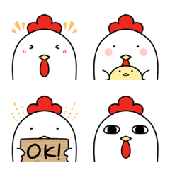 Very cute chicken emoji