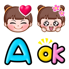 Doudou girl Letter Emoji