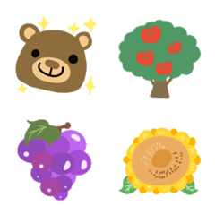 Emoji with lots of trees and nature
