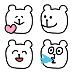 Carefree, cute bear emoji