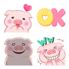 Pretty Baby pig Emoji