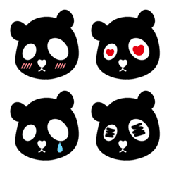 Black Panda Emoticons