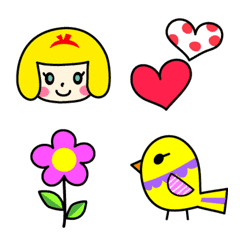 Cute and colorful ,girlish emojis
