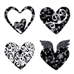 Black Heart Crystal Emoji