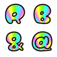[MARUKORO Rainbow] alphabet Emoji