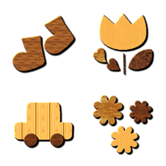 Cute and simple Emoji like a woodworking