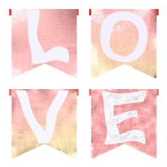 Flag of Love ( A-Z ) Emoji Garland