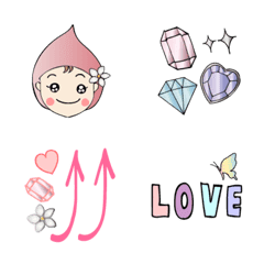 colorful and cute girly emoticons