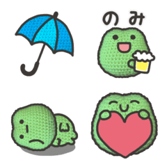 Emoji of Amigurumi Frogs