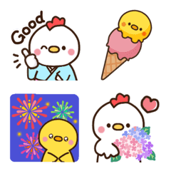 雞和小雞夏天圖表日本