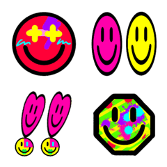 Over processed smily emoji