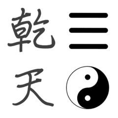 I CHING The eight trigrams (black)