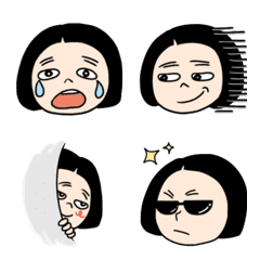A short-haired girl – LINE Emoji | LINE STORE