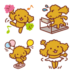 Toy poodle "Mofupoo"_ Emoji Ver.5