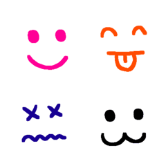 Nostalgic Simple And Colorful Emoji Line Emoji Line Store