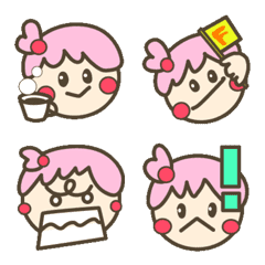 Lively cute girl Emoji