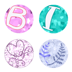 Marmer kristal (A-Z) Emoji