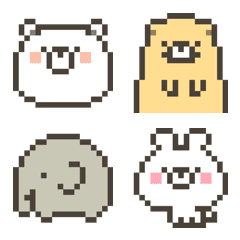 GOOD bear's ZOO pixel art emoji