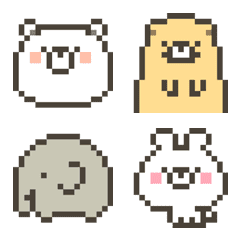 かわいいよ！くまの動物園ですドット絵文字