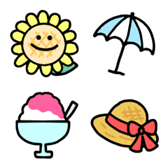 Summer colorful emoji