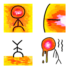 Burning stick man