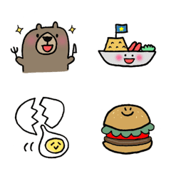  Food Emoji of Hungry KUMATA