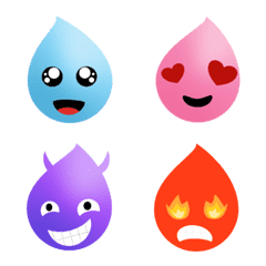 Cute water drop emoji
