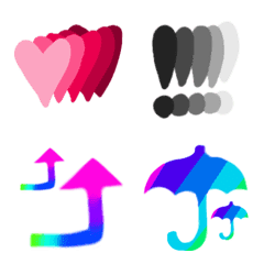 Gradation color emoji 