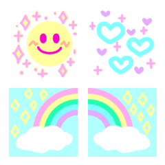 Gorgeous pastel color emoji