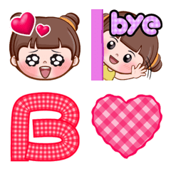Doudou girl Letter Emoji 2