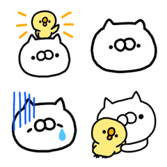 chick and cat Emoji (1)