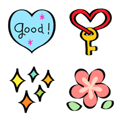 Cute Emoji with many love hearts!