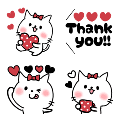 Red ribbon kitty Emoji 