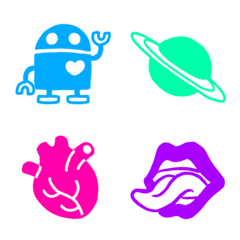 Emoji de cores vivas