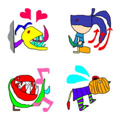 colorful doodle monster