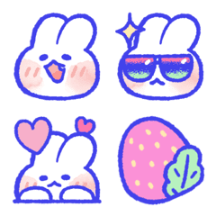 กระต่ายที่น่ารัก , lovely mongmong emoji