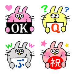 Kaomoji Kaomoji Bunny Rabbits Emoticons & Emojis ₍ᐢ・ܫ・ᐢ₎