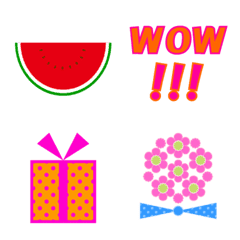 simple and colorful Emoji for summer